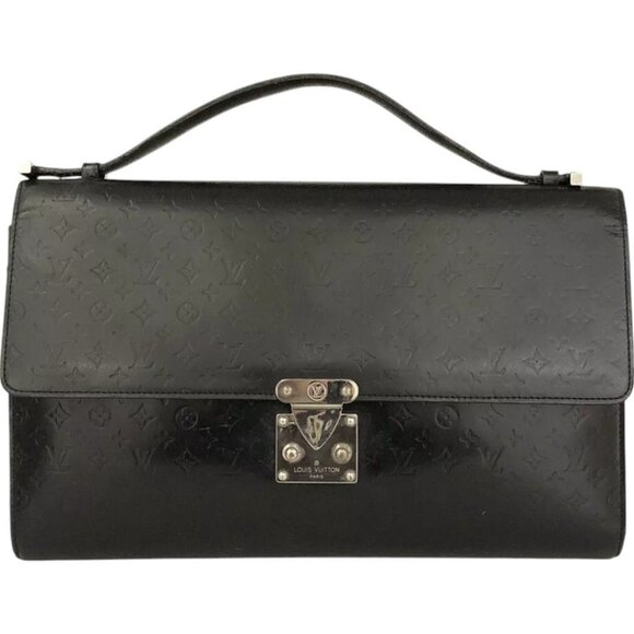 419250AX (K3) Louis Vuitton Hand Bag Anouchka MM Black Monogram Mini - Picture 1 of 11